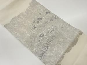 引箔草花模様刺繍名古屋帯